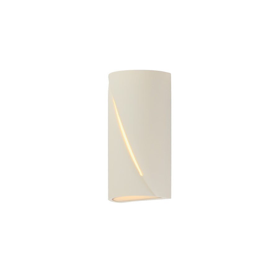 ET2 Lighting Puff 1 Light 12" LED Outdoor Wall Sconce, Chaulk White