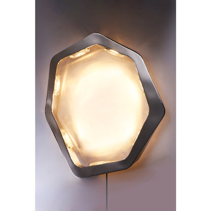 ET2 Lighting Boulder-Wall Sconce, Polished Chrome