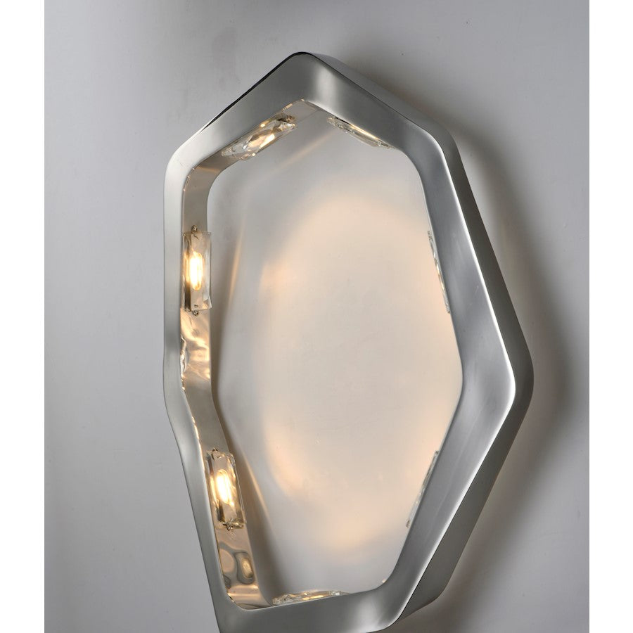 ET2 Lighting Boulder-Wall Sconce, Polished Chrome