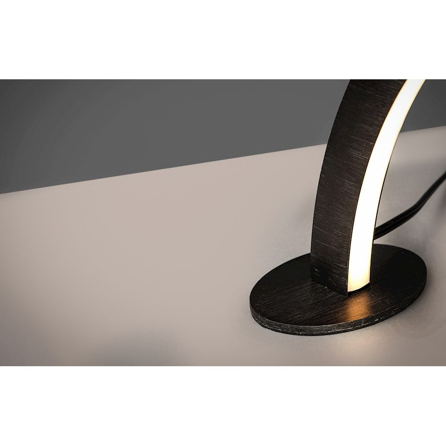 ET2 Lighting Arc 1-Light Large LED Table Lamp, Brushed Black