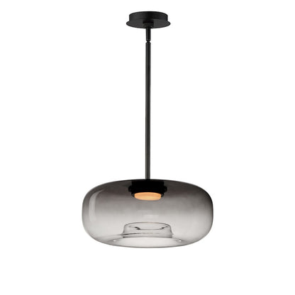 1 Light 16"X7" LED Pendant, Black