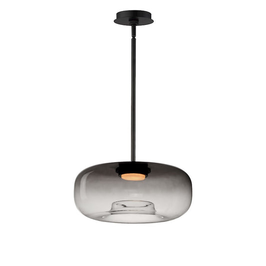 1 Light 16"X7" LED Pendant, Black