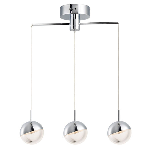 ET2 Lighting Spot 3-Light Pendant, Polished Chrome