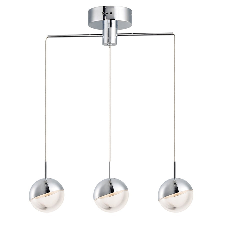 ET2 Lighting Spot 3-Light Pendant, Polished Chrome