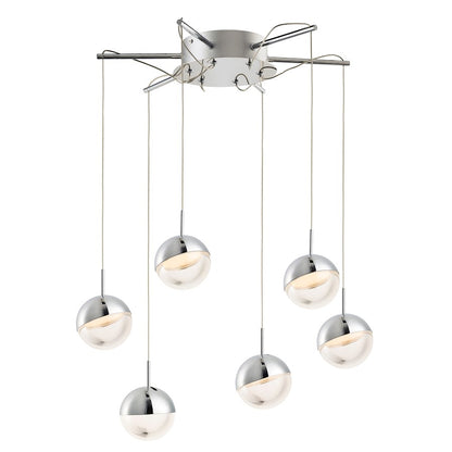 ET2 Lighting Spot 6-Light Pendant, Polished Chrome