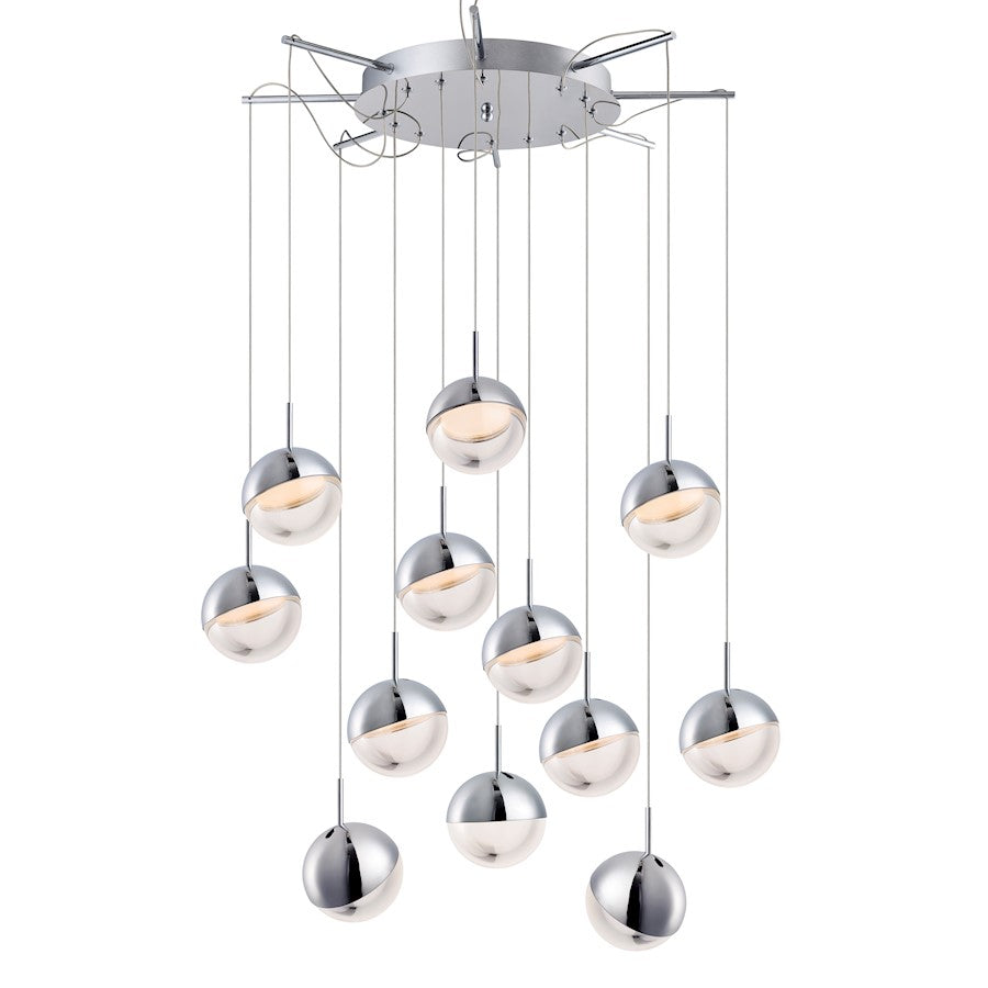 ET2 Lighting Spot 12-Light Pendant, Polished Chrome