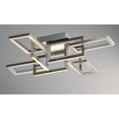 ET2 Lighting Link LED Flush Mount, Satin Nickel