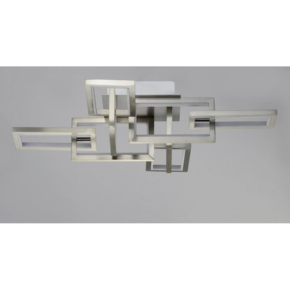 ET2 Lighting Link LED Flush Mount, Satin Nickel