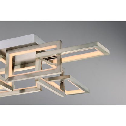 ET2 Lighting Link LED Flush Mount, Satin Nickel