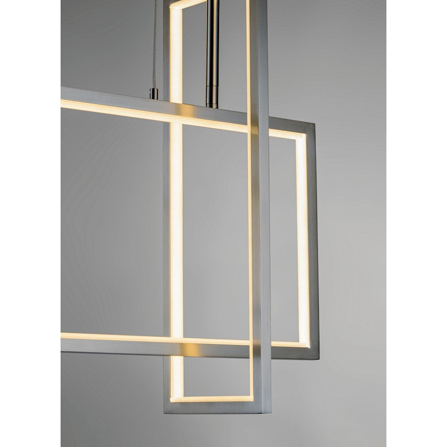 3 Light Pendant, Satin Nickel