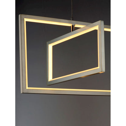 3 Light Pendant, Satin Nickel