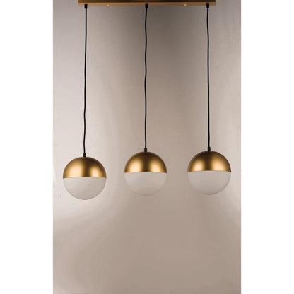 ET2 Lighting Half Moon LED 3-Light Large Pendant, Metallic Gold
