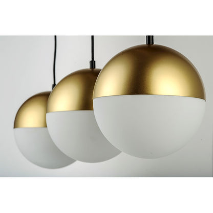 ET2 Lighting Half Moon LED 3-Light Large Pendant, Metallic Gold
