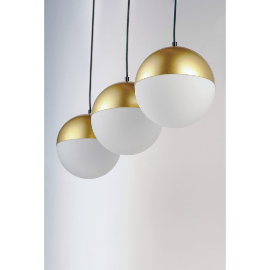 ET2 Lighting Half Moon LED 3-Light Large Pendant, Metallic Gold