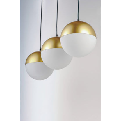 ET2 Lighting Half Moon LED 3-Light Large Pendant, Metallic Gold