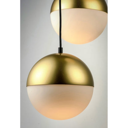 ET2 Lighting Half Moon LED 3-Light Large Pendant, Metallic Gold
