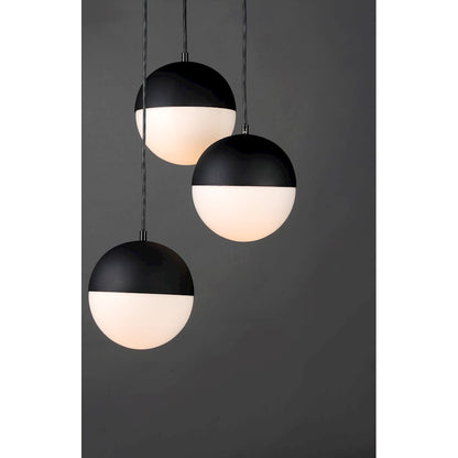 ET2 Lighting Half Moon Small LED 3-Light Pendant, Black