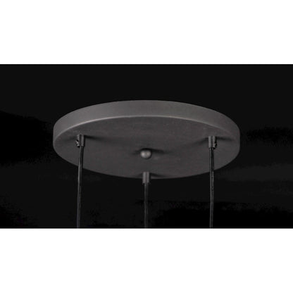ET2 Lighting Half Moon Small LED 3-Light Pendant, Black