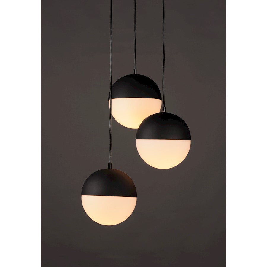 ET2 Lighting Half Moon Large LED Pendant, Black