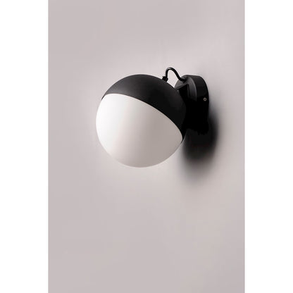 ET2 Lighting Half Moon Wall Sconce, Black