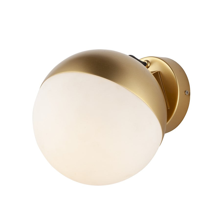 ET2 Lighting Half Moon Wall Sconce, Metallic Gold