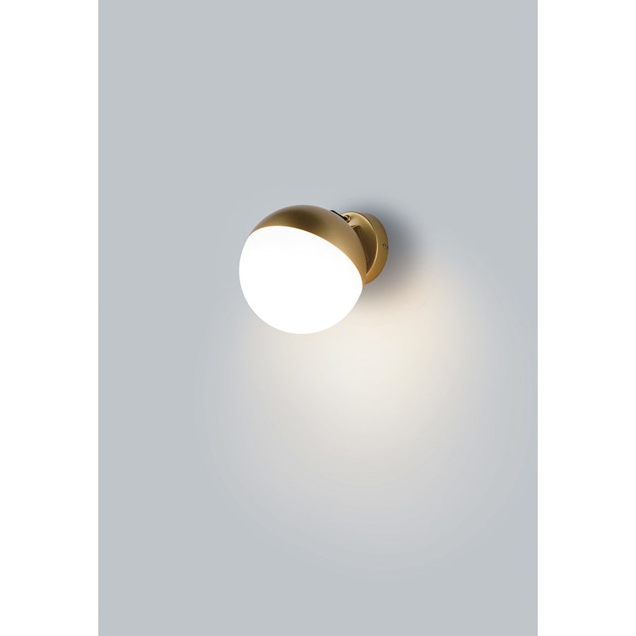 ET2 Lighting Half Moon Wall Sconce, Metallic Gold
