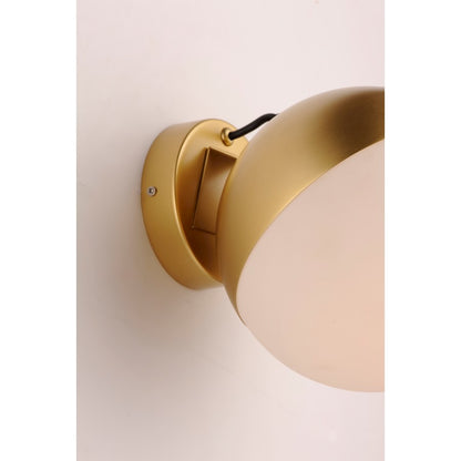 ET2 Lighting Half Moon Wall Sconce, Metallic Gold