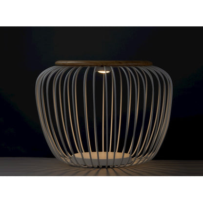 ET2 Lighting Cage Floor Lamp, White and Navaho White