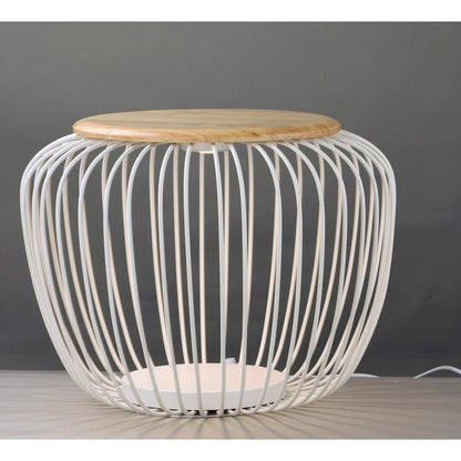 ET2 Lighting Cage Floor Lamp, White and Navaho White