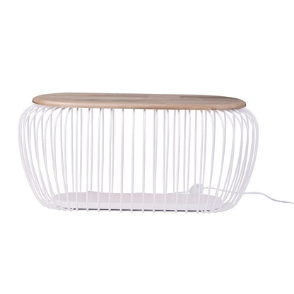 ET2 Lighting Cage-Floor Lamp, 9W, White/Navaho White