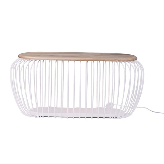 ET2 Lighting Cage-Floor Lamp, 9W, White/Navaho White