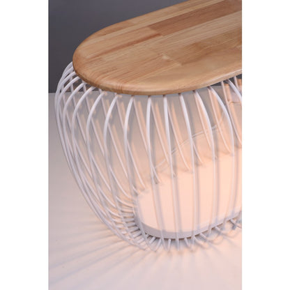 ET2 Lighting Cage-Floor Lamp, 9W, White/Navaho White