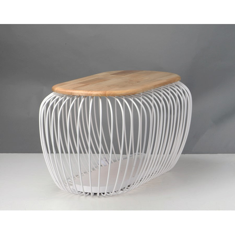 ET2 Lighting Cage-Floor Lamp, 9W, White/Navaho White