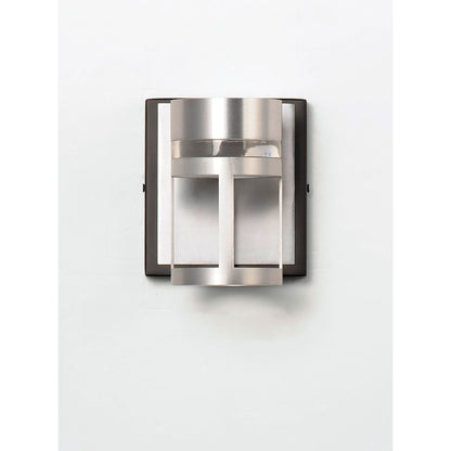 ET2 Lighting Accord LED 1-Light Wall Sconce in Black/Brushed Aluminum