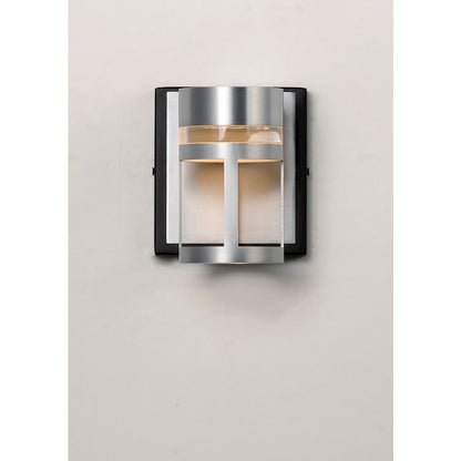 ET2 Lighting Accord LED 1-Light Wall Sconce in Black/Brushed Aluminum