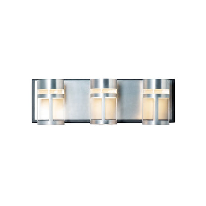 ET2 Lighting Accord LED 3-Light Bath Vanity in Black/Brushed Aluminum