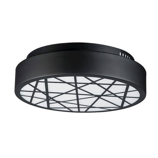 ET2 Lighting Intersect Large Flush Mount, Black