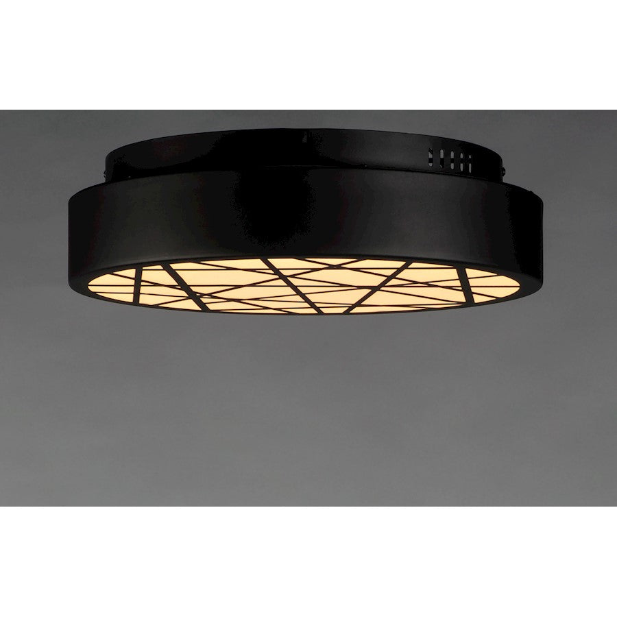 ET2 Lighting Intersect Large Flush Mount, Black
