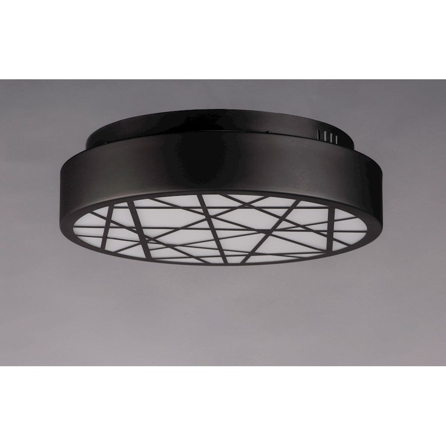ET2 Lighting Intersect Large Flush Mount, Black
