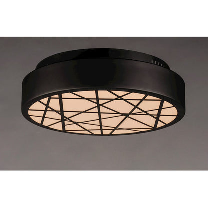 ET2 Lighting Intersect Large Flush Mount, Black