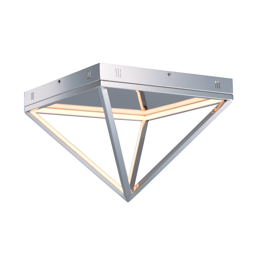 ET2 Lighting Pyramid Flush Mount in Polished Chrome
