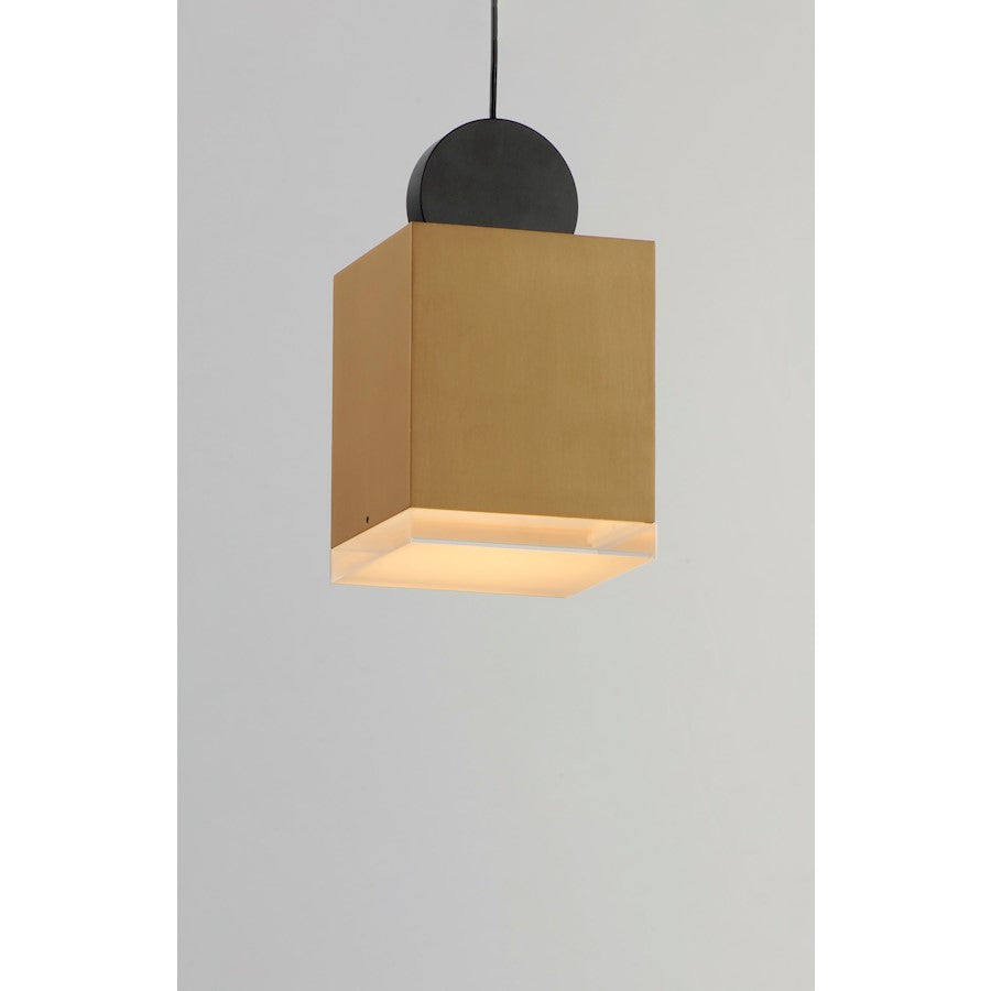 Small LED Pendant, Black/Gold