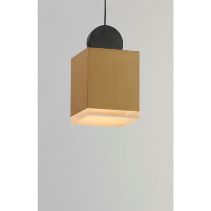 Small LED Pendant, Black/Gold
