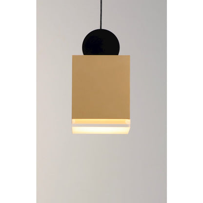 Small LED Pendant, Black/Gold