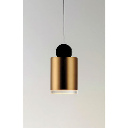 1 Light Pendant, Black/Gold
