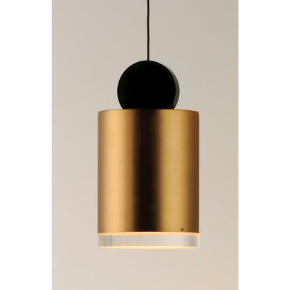 1 Light Pendant, Black/Gold