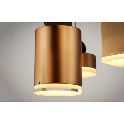 ET2 Lighting Nob LED 3-Light Pendant, Black/Gold