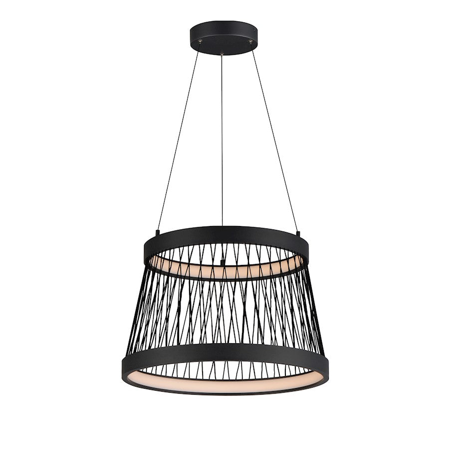 ET2 Lighting Loom 2 Light 20" LED Pendant, Black