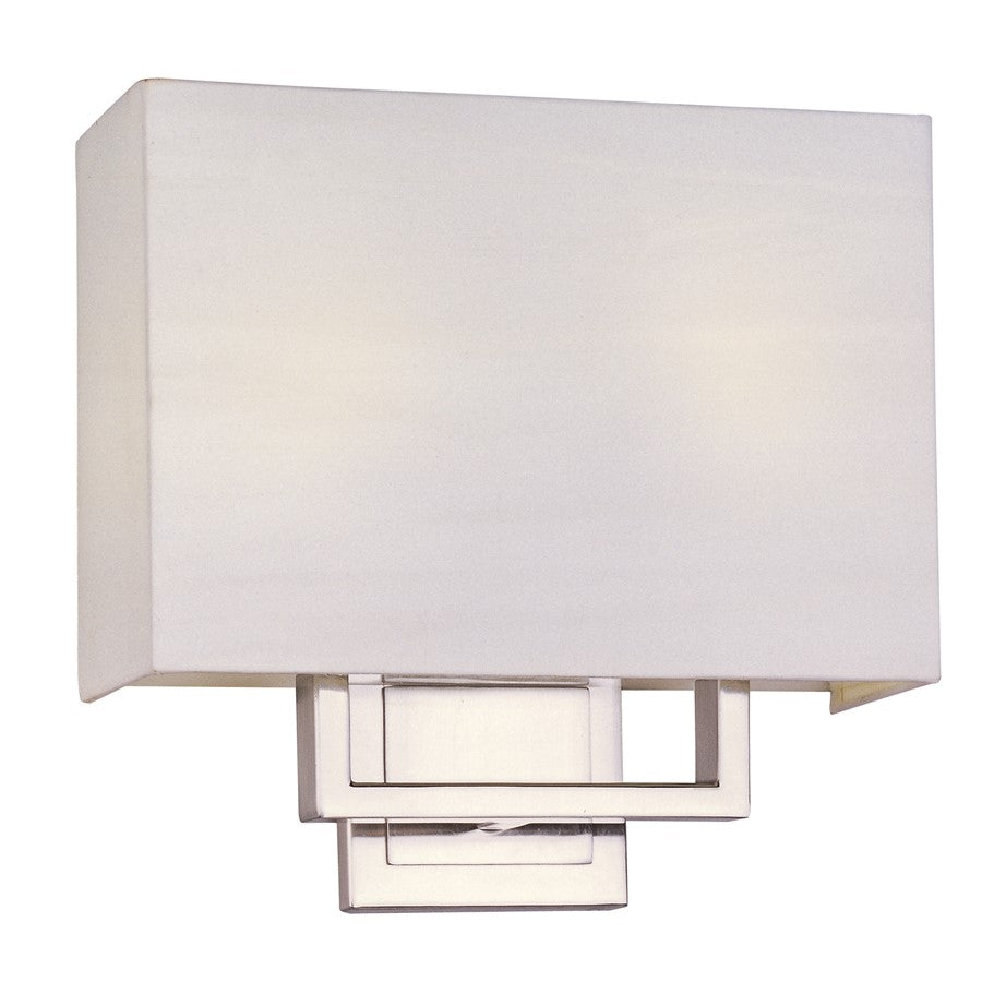 ET2 Lighting Edinburgh LED 2 Light Wall Mount, Satin Nickel