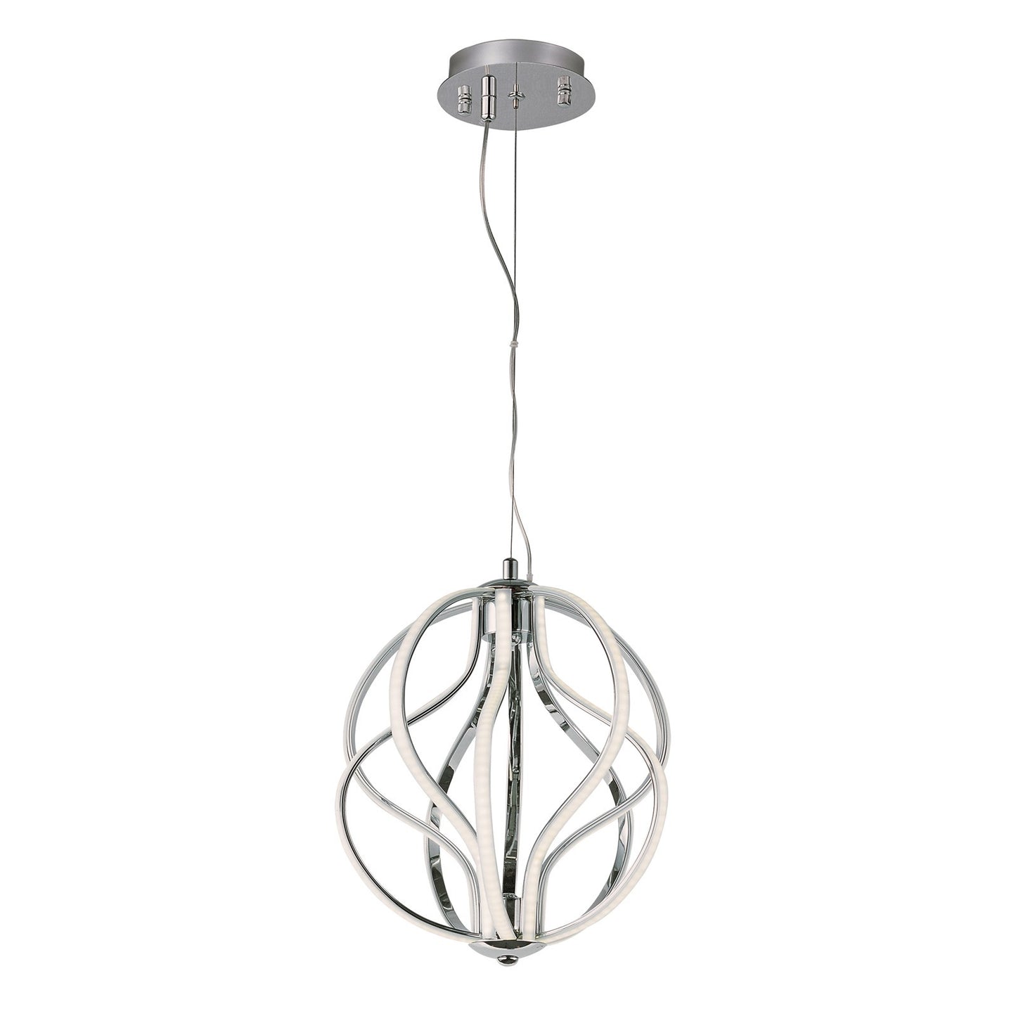 ET2 Aura LED 10-Light Pendant, Polished Chrome